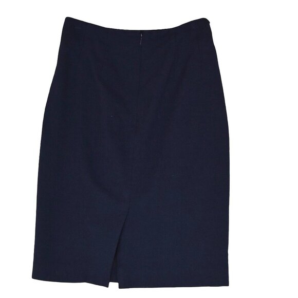 Reiss Navy 98% Wool Skirt Sz 2 Preppy Officecore Minimalist Capsule - Picture 3 of 10